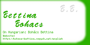 bettina bohacs business card